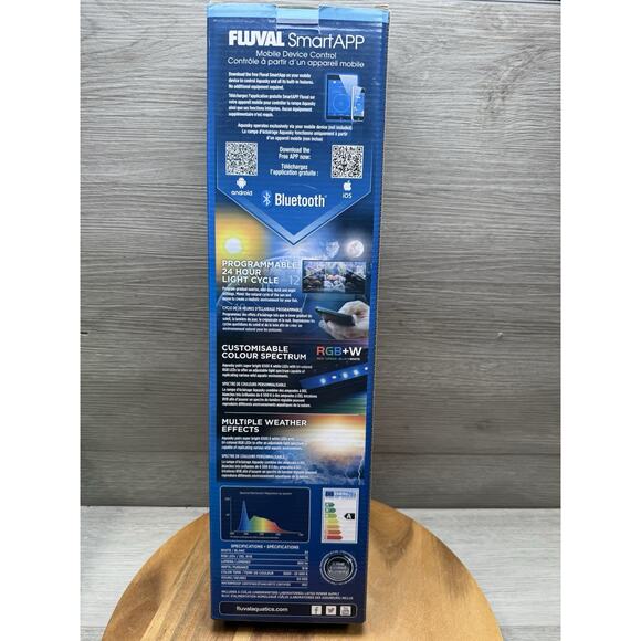 FLUVAL AQUASKY Bluetooth LED Strip Aquarium Light Fixture 15 - 24" Fresh/Salt - Picture 2 of 3